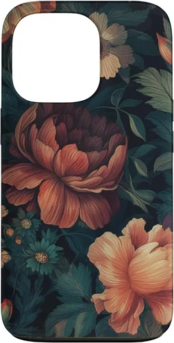 Miniatura 10 de Vintage Dark Flower Pattern Moody Floral Case for iPhone 17