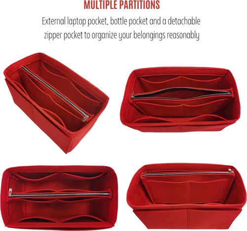 Miniatura 9 de Keepall - Organizador de bolsas para Lv Keepall 50 Insert Keepall 45, organizador de base organizador, hecho a mano, 0.118 pulgadas, fieltro de alta