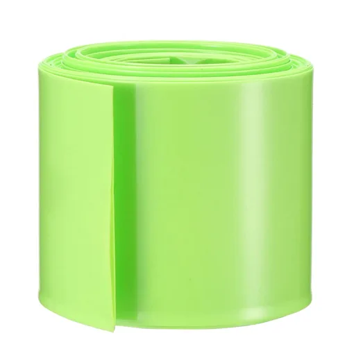 Miniatura 11 de uxcell Tubo termorretráctil de PVC de envoltura de batería de 4.134 in de ancho plano para 18650 16.4 ft de longitud transparente