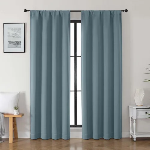 Miniatura 81 de Gwine Cortinas opacas para dormitorio, 54 pulgadas de largo, paneles de cortina de ventana con aislamiento térmico y reducción de ruido, cortinas