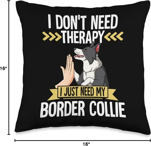 Miniatura 4 de Border Collie Gift Border Collie - Almohada (16 x 16 pulgadas), multicolor