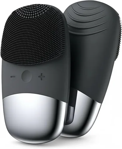 Miniatura 8 de MEGAN Cepillo de limpieza facial, limpiador facial de silicona eléctrico recargable por USB, masajeador facial sónico impermeable IPX7, cepillo