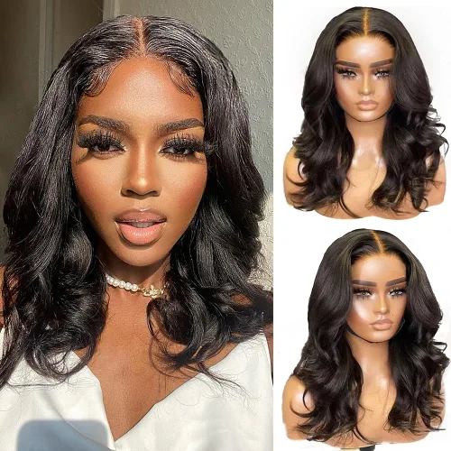 Miniatura 13 de Peluca negra Kinkycurly con borde 4C, cabello humano 4x4 HD encaje afro rizado cierre peluca para mujeres negras encaje precortado sin pegamento