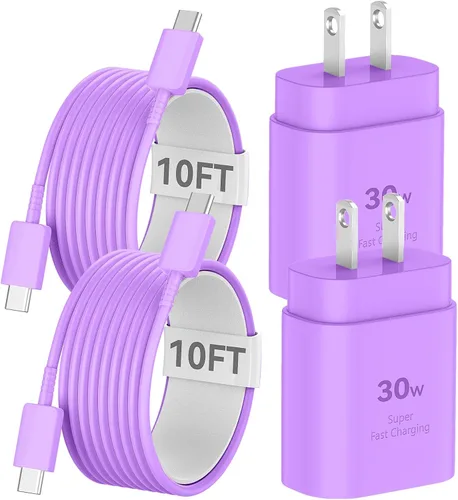 Miniatura 18 de Cable de carga rápida USB C a USB C de 10 pies de largo, cable de carga rápida tipo C para iPhone 17/17 Pro/17 Pro Max/16/16 Pro/16 Pro Max/15/15