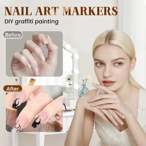 Miniatura 2 de Juego de 12 bolígrafos de arte de uñas, 2026, nuevos marcadores de arte de uñas para arte de uñas 3D, pincel de pintura de dibujo para bricolaje