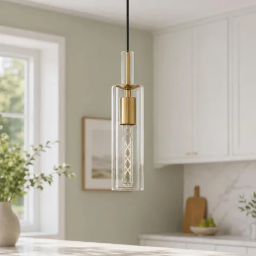 Miniatura 10 de AUTELO Lámparas Colgantes Modernas, Lámpara Colgante de Vidrio de 1 Luz, Luminarias Colgantes Industriales en Acabado de Metal Negro con Vidrio