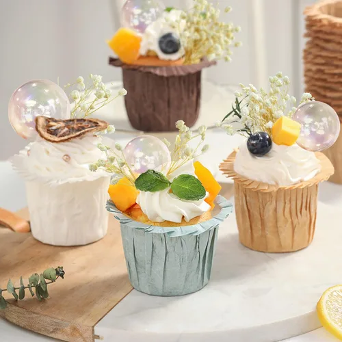 Miniatura 7 de 30 piezas de mini bolas para tartas, decoración de pastel de acrílico, bolas de espuma para tartas, flores secas artificiales para bodas