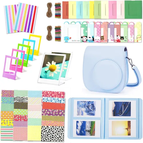Miniatura 9 de Juego de accesorios para cámara instantánea Mini 12, compatible con Fujifilm Instax Mini 12, incluye funda/álbum/marcos para colgar