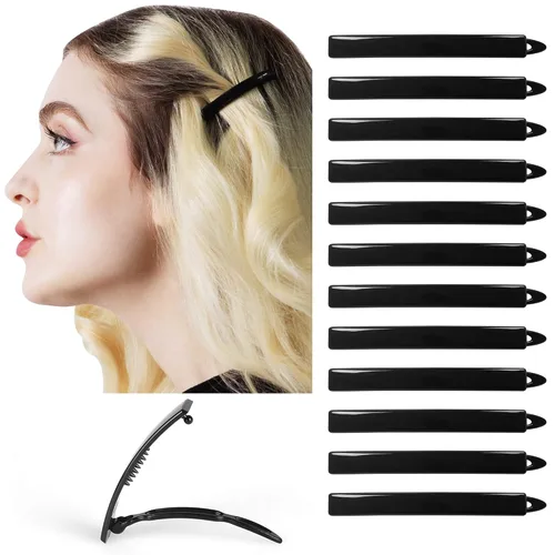 Miniatura 9 de Juego de 12 pasadores de pelo para mujeres y niñas, pinzas para cabello grueso y fino, accesorios para el cabello no metálicos, agarre