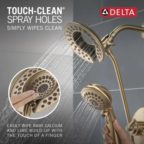 Miniatura 6 de Delta Faucet Saylor Serie 17 Grifo Combo Dorado para Bañera y Ducha con Cabezal de Ducha In2ition 2-en-1 con Rociador de Mano, Juego de Grifo