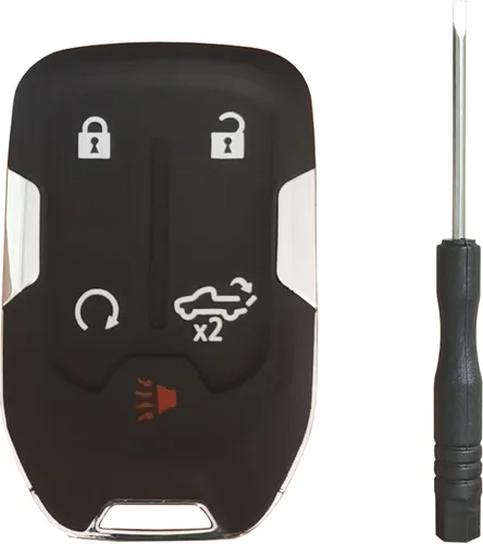 Reemplazo para carcasa de llavero remoto de entrada sin llave compatible con Chevy Silverado y GMC Sierra 1500 2500HD 3500HD 2019-2022 (1-Negro)