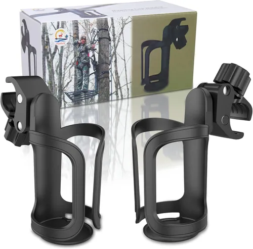 Huntury Portavasos para Treestand de Caza, Se Sujeta Fácilmente al Soporte del Árbol o Bastones de Escalada, Soporte para Botellas para Caza,