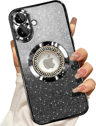 Miniatura 236 de Misscase Funda magnética con purpurina para iPhone 11 compatible con MagSafe, protección completa, delgada, a prueba de golpes, antiarañazos