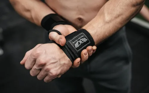 Miniatura 5 de WARM BODY COLD MIND - Premium Cotton Weight Lifting Wrist Wraps for Cross Training, Powerlifting, Deadlift, Weightlifting, Gym, Wrist Straps