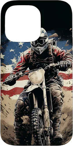 Miniatura 21 de Dirt Bike American Flag Motocross Enduro Biker 4th of July Case for iPhone 17