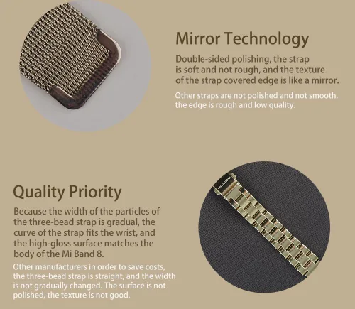 Miniatura 7 de Correa para Xiaomi Mi Band 10/9/8, Correa de Reemplazo Transpirable para Mi Fit Band 9, Correas de SmartWatch, Pulsera de Pulsera para Hombres
