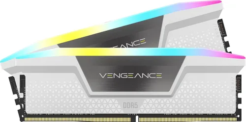 CORSAIR VENGEANCE RGB DDR5 RAM 32 GB (2 x 16 GB) 6000 MHz CL36-44-44-96 1.35V Intel XMP 3.0 Memoria para computadora de escritorio, color blanco