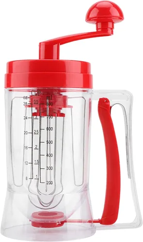 Dispensador de masa para panqueques con mezclador y escala de medición, dispensador de masa de gofres para panqueques, magdalenas, muffins, crepes y