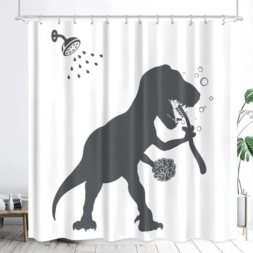 Miniatura 19 de Juego de cortinas de ducha divertidas con diseño de calavera y esqueleto de Halloween para baño, 60 pulgadas de ancho x 71 pulgadas de alto