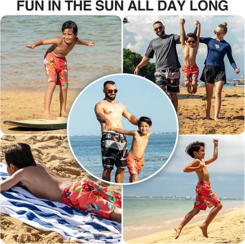 Miniatura 21 de Kanu Surf Traje de baño Yolo de secado rápido UPF 50+ para niños