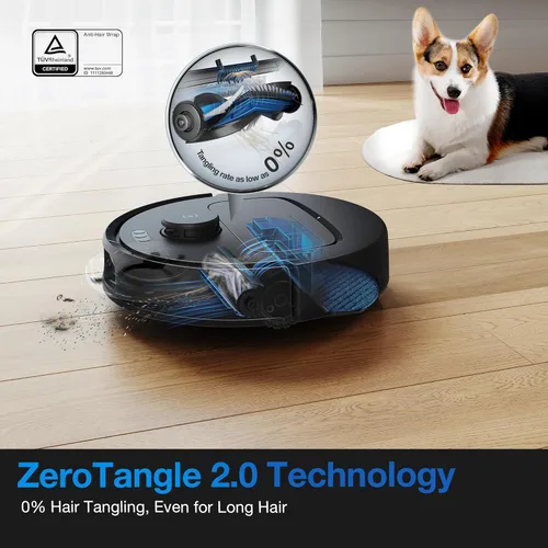 Miniatura 5 de ECOVACS DEEBOT N20e Plus Robot Aspiradora y Trapeadora, succión fuerte de 10000Pa, base de vaciado automático sin bolsa, rodillo sin enredos