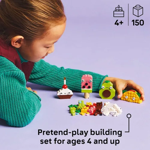 Miniatura 2 de LEGO Classic Creative Food Friends Set de Construcción de Juguete - Comida de Simulación para Niños, Niños y Niñas, Edades 4+ - Juguete Educativo
