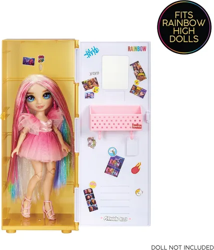Miniatura 5 de Rainbow High Design & Style Locker Playset con estantes, perchas, accesorios y calcomanías, regalo de juguete para niños de 4 a 12 años en adelante