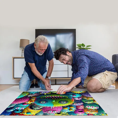 Miniatura 6 de HUADADA Rompecabezas de 1000 piezas para adultos, criaturas coloridas, rompecabezas para adultos y niños, juegos educativos de 1000 piezas