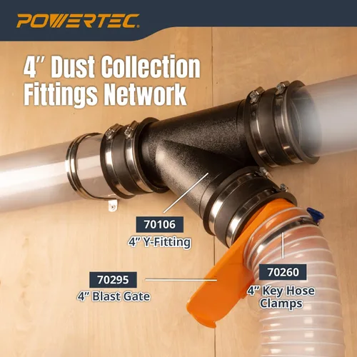 Miniatura 4 de POWERTEC Tubo de PVC transparente de 4 x 36 pulgadas de largo, 4 tubos de plástico rígido, tubo redondo compatible con accesorios de recolección