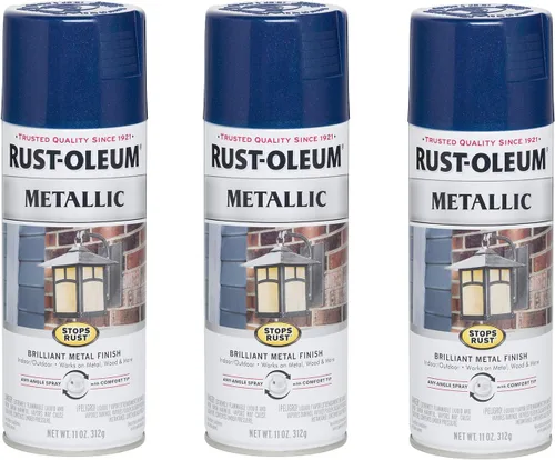 Miniatura 25 de Rust-Oleum 313142 Stops Rust Pintura en Aerosol Metálica, 11 onzas, Bronce Champán