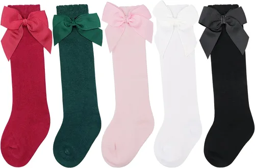 Miniatura 14 de DRESHOW BQUBO - Calcetines de punto para bebé, calcetines de algodón para niñas pequeñas