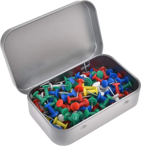Miniatura 5 de Aybloom Latas rectangulares de metal vacías con bisagras – Paquete de 40 mini recipientes portátiles plateados kit de almacenamiento pequeño