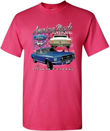 Miniatura 5 de Ford Mustang Shelby 1967 GT - Camiseta para hombre de Muscle Cars Azul marino