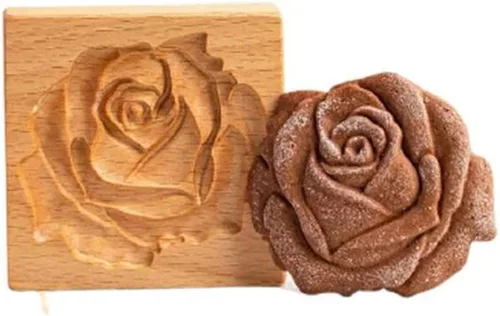 Miniatura 11 de Molde de madera tallada para galletas, cortador de galletas de jengibre, moldes para sellos de galletas para Springerle, tragacanto, mazapán