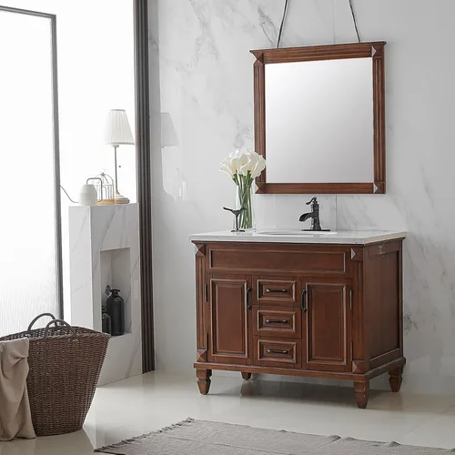 Miniatura 8 de BWE Grifo de baño en cascada de bronce frotado con aceite, llave de una manija, un agujero, grifo de lavabo, estilo granja, para tocador de baño