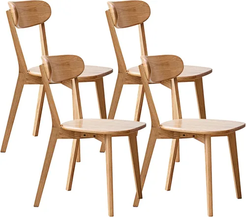 Miniatura 17 de Sillas de comedor de madera maciza 100% - Prácticas sillas de cocina - Silla de madera para comedor, cocina (1, negro)