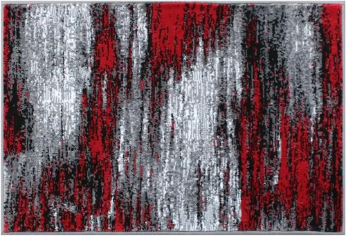 Miniatura 25 de Masada Rugs, Alfombra moderna y contemporánea, rojo, gris, negro (8 pies x 10 pies), alfombra grande para sala de estar, dormitorio, oficina