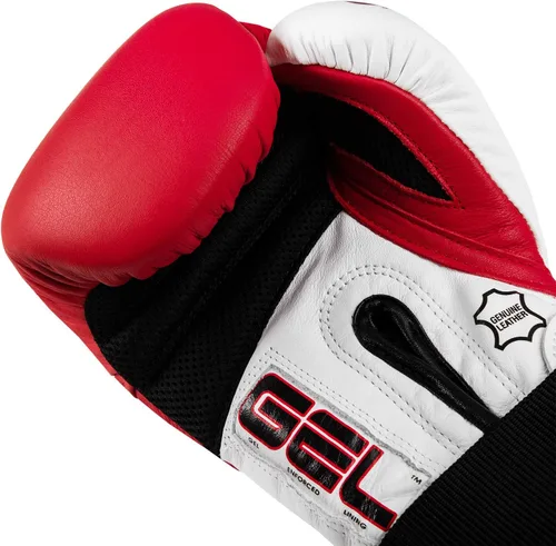 Miniatura 3 de Title Boxing Guantes de entrenamiento de gel suspense, rojo/blanco, 14 onzas