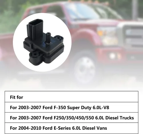 Miniatura 4 de Sensor MAP Compatible con Ford F250 F350 F450 F550 Super E-Series Duty Diesel 6.0L Camiones Furgonetas, Sensor de Presión Absoluta del Colector