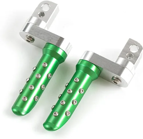 Clavijas de pie delantero de extensión CNC de 0.78 pulgadas, clavijas de pie delanteras elevadoras para Yamaha YZF-R1 2000-2003, YZF1000 R1 Verde