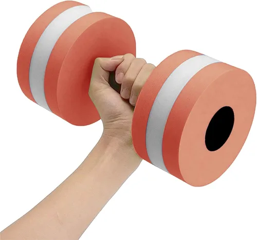 Miniatura 7 de Juego de mancuernas acuáticas, 2 mancuernas de agua, resistencia a la piscina, equipo de fitness acuático, mancuernas de espuma, aeróbicos