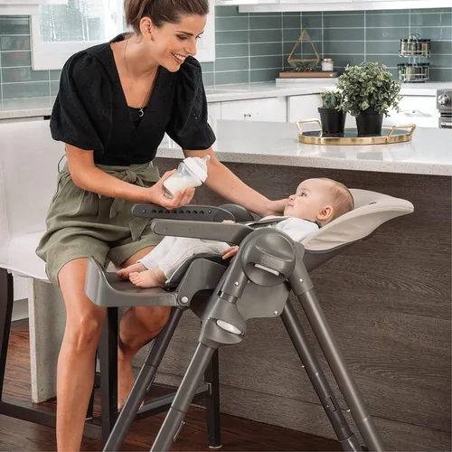 Miniatura 5 de Chicco Polly - Silla alta plegable que ahorra espacio con almohadilla de asiento fácil de limpiar, silla alta para bebés y niños pequeños con Negro