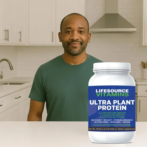 Miniatura 5 de LifeSource Ultra Plant Protein - Proteína vegana cruda a base de plantas, chocolate, 2.2 libras