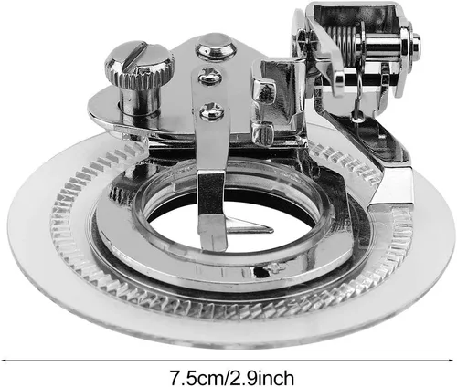 Miniatura 6 de Pilipane Prensatelas de punto de flor decorativos para bordar, círculos de volante, máquina de coser prensatelas, diseños circulares de flores