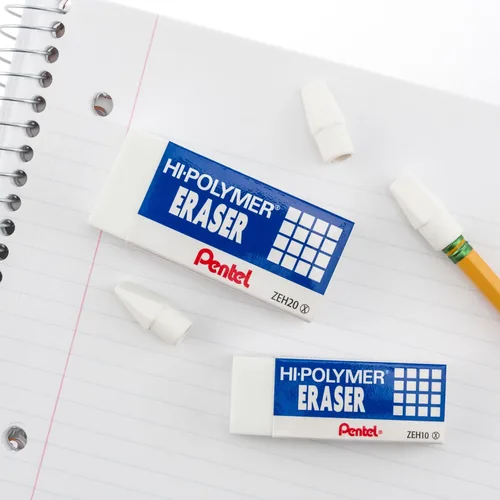 Miniatura 7 de Pentel - Borrador de bloque de alto polímero, grande, blanco, paquete de 10 borradores ZEH-10 (ZEH10PC10)