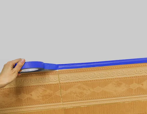 Miniatura 6 de BOMEI PACK 10 cintas azules para pintores, 5.5 mil, 3/4 pulgadas, 55 años, sin residuos, cinta adhesiva para pintura de pared con líneas afiladas