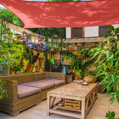 Miniatura 9 de ASTEROUTDOOR Asteroutdoor Sun Shade Sail Sail Rectangle 6 'x 10' Bloque de UV Canopy para Patio Backyard Césped Jardín Actividades al aire libre