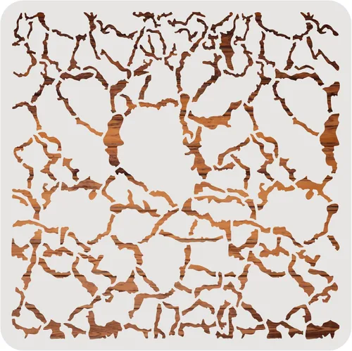 BENECREAT Plantillas de dibujo de grietas, plantillas de pintura de textura irregular de grietas de 12 x 12 pulgadas para hacer tarjetas de álbumes