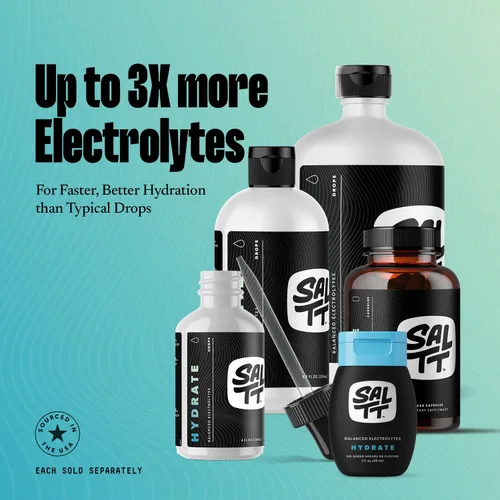 Miniatura 4 de SALTT Hydrate Gotas de Electrolitos - Dietas Keto - Ayuno Intermitente - Apoyo Inmunológico - Sin Gluten y Azúcar - Paleo - Sodio, Magnesio, Potasio