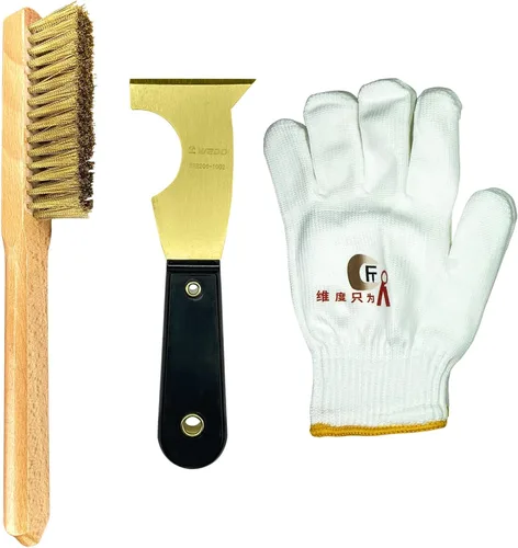 Miniatura 8 de WEDO Cuchillo de masilla de latón de 1-1/4 pulgadas, raspador de pintura, cuchillo de espiga, raspador de papel tapiz, herramienta de pintores